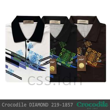 Kaos Kerah Pria Crocodile Diamond 219-1857 Cokelat XL