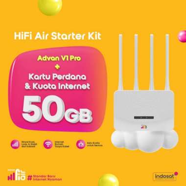 Indosat HiFi Air Advan Wifi Modem 4G LTE 50Gb