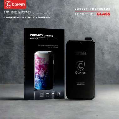 COPPER PRIVACY Tempered Glass untuk Realme 14T / 14 / 13 / 10 / 9 - C30 / C25Y / C25 / C21Y / C21 / 
