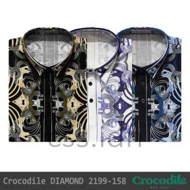 Kaos Kerah Kemeja Pria Crocodile Diamond 2199-158 Putih L