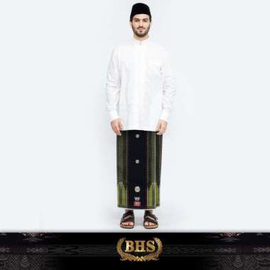 Sarung BHS Excellent Gold Motif E52 SGF SJ Hitam Kuning