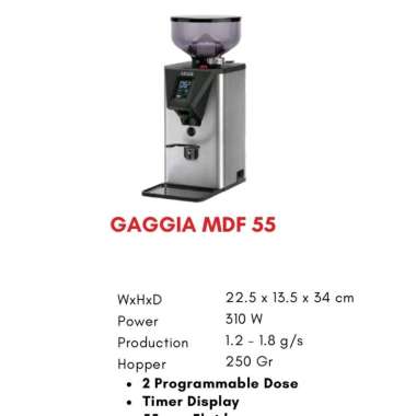 Gaggia MDF 55 coffee grinder machine - mesin grinder kopi aluminium