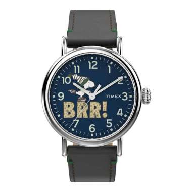 Jam Tangan Unisex Timex Standard X Peanuts Featuring Snoopy Winter TW2V60700 Analog Dial Leather Str
