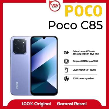 Hp Poco C85 Ram 6GB Internal 128GB Garansi Resmi Purple