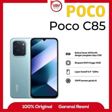 Hp Poco C85 Ram 6GB Internal 128GB Garansi Resmi Blue