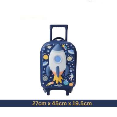 Koper Anak Trolley Troli Bag Tas Dorong Roda Karakter Rocket Bunny 3D Rocket
