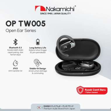 NAKAMICHI OP TW005 OPEN EAR TWS HOOK TRUE WIRELESS BLUETOOTH EARPHONE