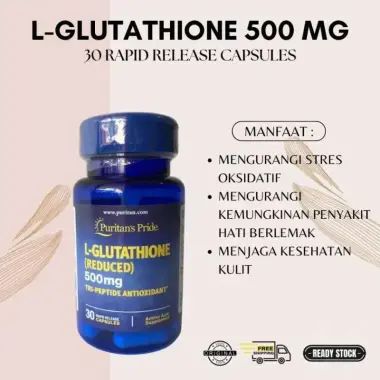 manfaat glutathione kapsul Promo Puritan Pride L-glutathione Mencerahkan Kulit 500mg Isi 30 Kapsul  Original Diskon 33% Di Seller Herbal Care - Tanah Kali Kedinding, Kota  Surabaya