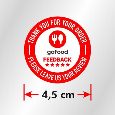 Sticker Label Thank You Go Food Review Stiker Feedback Segel Tag Amplop Ucapan 4,5 cm Go Food 02