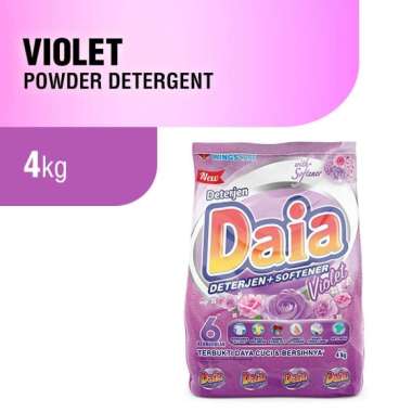 Promo Harga Daia Deterjen Bubuk + Softener Violet 4000 gr - Blibli