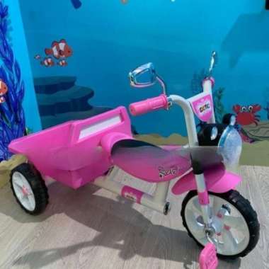 Sepeda Anak Roda Tiga 3 Tricycle Baby Stroller Exotic Et 5999 Et5999 Merah