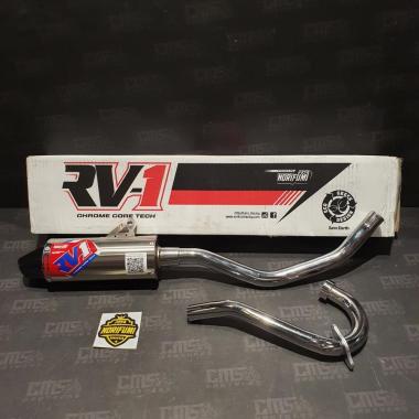 Knalpot KLX BF Norifumi RV1 Shorty Logo Merah 2020