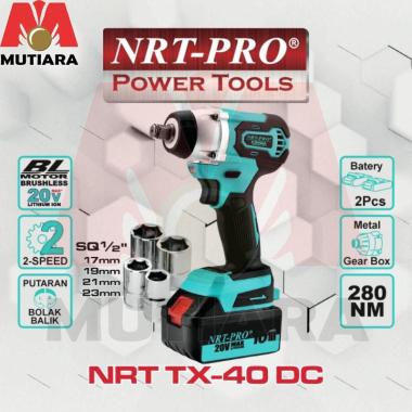Mesin Bor Baterai Cordless Drill NRT PRO TX 40 DC Impact Wrench