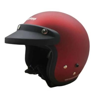 Helm Cargloss Merah Doff XL kaca cembung