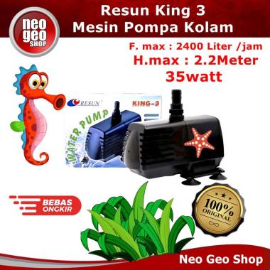 RESUN KING 3 WATER PUMP Pompa Air Aquarium Kolam Hidroponik