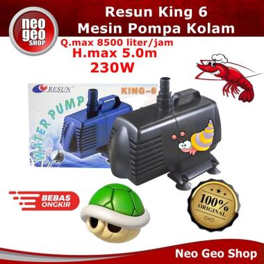 RESUN KING 6 WATER PUMP Pompa Air Aquarium Kolam Hidroponik