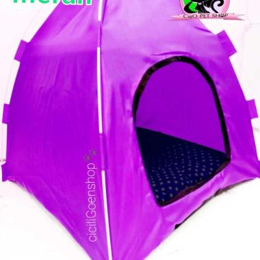 Tenda Kitten Kucing Anjing Gratis Alas Copot Kasur Pet Tent Portable