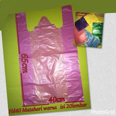 Kantong Kresek Plastik WARNA uk 40