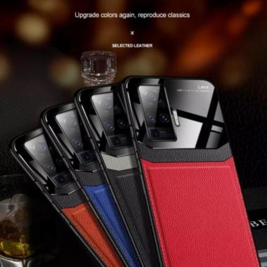 LUXURY LEATHER CASE KULIT VIVO X50 PRO DELICATE ORIGINAL Cokelat