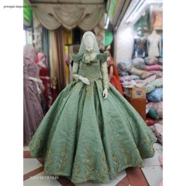 Baju pakaian gaun pengantin busana pernikahan wanita gown wedding dress muslim perempuan hijab syari
