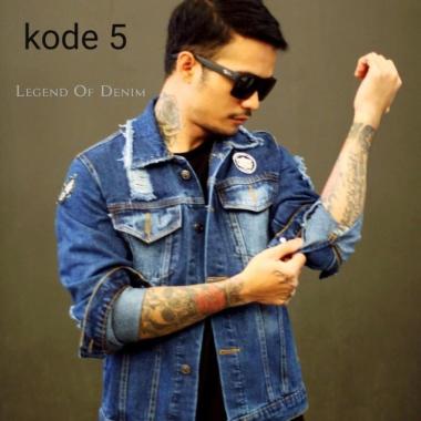 Jaket Sobek Pria Jeans Denim Not Levis Original kode 5 XL