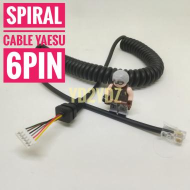 kabel pengganti spiral microphone yaesu mic 6pin handmic extramic mh48 mh48a6j ft2900 ft2980 ft7800 