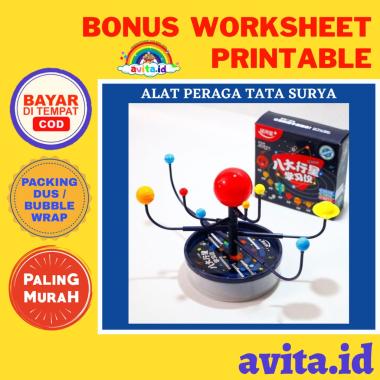 avita.id TERMURAH Alat Peraga Tata Surya / Mainan Montessori Simulasi Tata Surya Mini / DIY Solar Sy