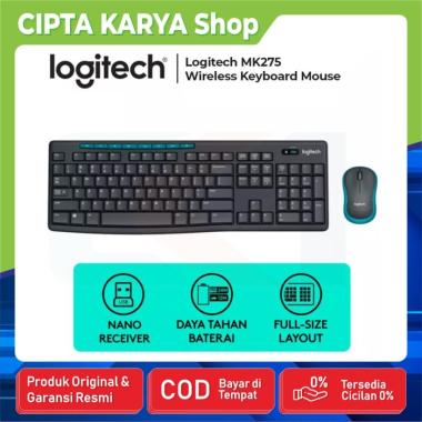Keyboard Mouse Wireless Logitech MK275 ukuran Tanpa Mousepad