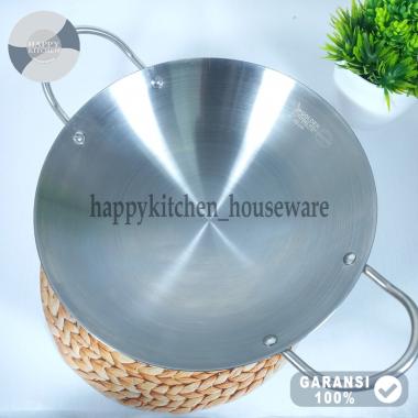 Happykitchen Wajan Stainless Steel Harden / Kuali Anti Lengket 30cm