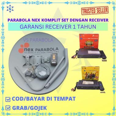 ANTENA NEX PARABOLA 60 CM KOMPLIT RECEIVER NEX PARABOLA solid merah