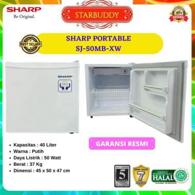 Kulkas MINI Portable SHARP SJ-50MB-XW - Khusus GRAB/GOJEK