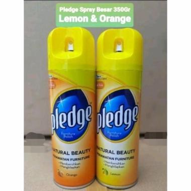 Pledge Lemon/ Orange 350 & 150 Ml Pengkilap Motor, Mobil, Kayu/ Mebel Lemon/ Kuning - 350 Gr