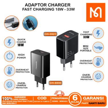 MCDODO Adaptor Charger Samsung A50 ,A51 ,A52 FAST Charging 15W-18W warna ADP DUAL 18W