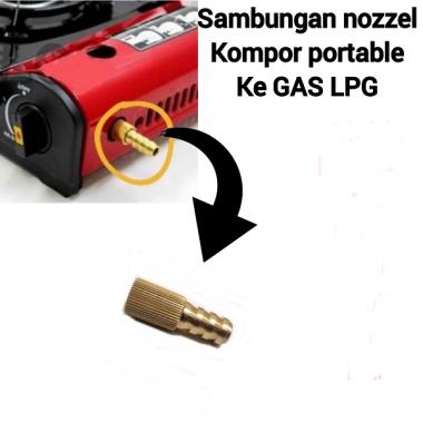 Adaptor Kompor Gas Portable ke Gas LPG / Nozzle Kompor Gas kaleng