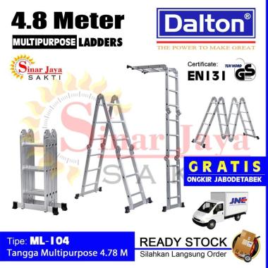 Tangga Lipat Multipurpose 4,8 Meter Alumunium Termurah Dalton ML-104