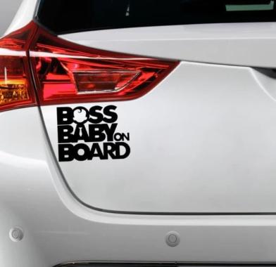 Sticker Mobil Cutting Vinyl Boss Baby on Board