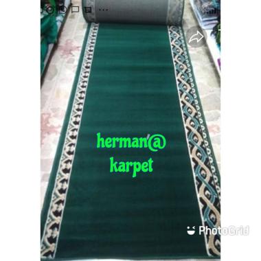 Karpet Masjid Karpet Musolah Polos Meteran Hijau Polos