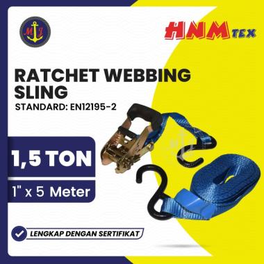 RATCHET WEBBING SLING 1 inci X 5 M // TIE DOWN RATCHET / CARGO LASHING