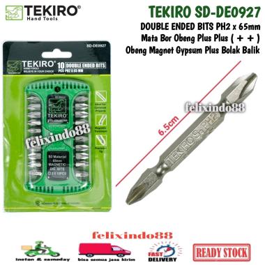 TEKIRO MATA OBENG BOR MAGNET PLUS PLES KEMBANG BOLAK BALIK PH2 X 65MM 1 SET 10 PCS SD-DE0927