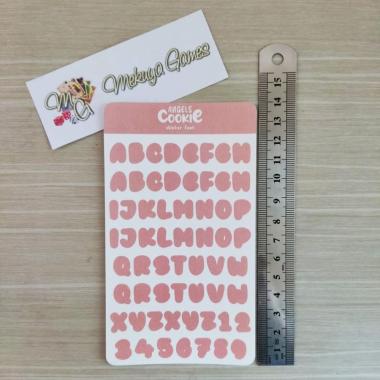 Sticker Alphabet Deco Case Journal Photo Card KPOP Orange