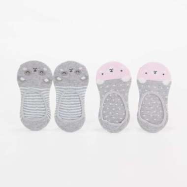 cribcot socks Ballerina (kaos kaki pre teen) - Grey Pink set