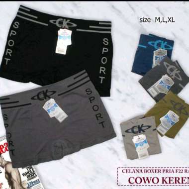 Boxer Kesehatan Pria Celana Dalam Pria Rajut Seamless cowok keren L Campur
