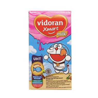Vidoran XMART Milk - Susu UHT - 110 ml KECIL STROBERI