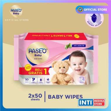 PASEO - Tisu Basah Bayi | Tissue Basah Bayi | Wet Wipes | Baby Wipes Jojoba Oil