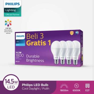 Philips MultiPack MyCare LedBulb 14.5W 6500K Putih cahaya putih