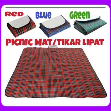 Tikar lipat piknik anti air waterproof bahan canvas kanvas