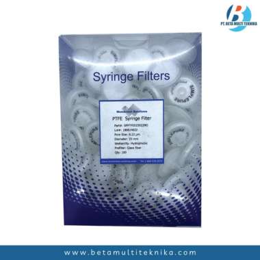 Globe Scientific Syringe Filter PTFE Hydrophobic Membrane .45um