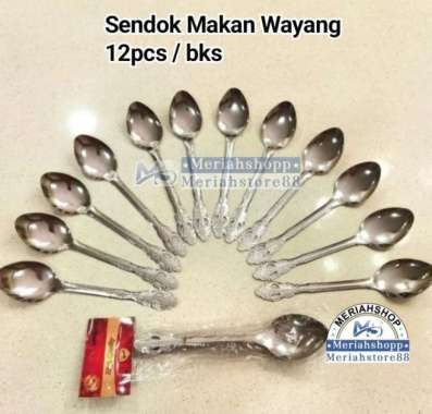 (1 Lusin) Sendok Makan Garpu WAYANG 20 gram Tebal 1mm no.999 Indoglass 1 Lusin Sendok