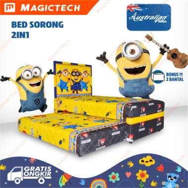 KASUR SORONG 2IN1 TWIN BED KARAKTER ANAK 120 X 200 SPRING BED - Minions