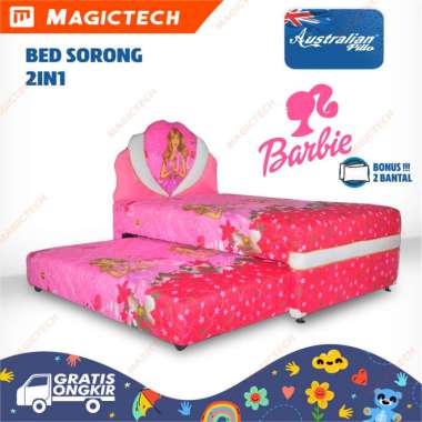 KASUR SORONG 2IN1 TWIN BED KARAKTER ANAK 120 X 200 SPRING BED - Barbie